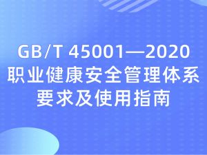 GB/T 45001—2020《职业健康安全管理体系 要求及使用指南》